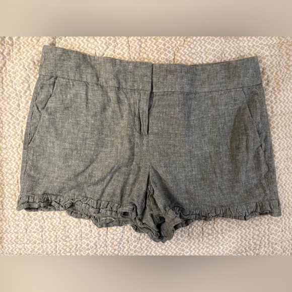 Loft Gray Frill Shorts​​​​​​​​​​​​​​​ - Picture 3 of 6